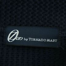 Zero by TORNADOMART トルネードマート 通年 スタンドカラー★ スリム コットン ニット ジャケット Sz.M　メンズ ネイビー　A4T02639_3#O_画像5