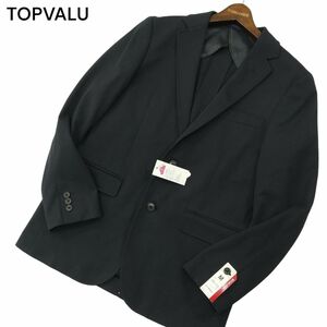 【新品 未使用】 TOPVALU トップバリュ イオン 通年 背抜き スリム 2B アンコン テーラード ジャケット Sz.M　メンズ 紺　A4T02613_3#O