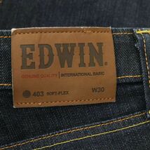 EDWIN エドウィン S403 SOFT-FLEX★ USED加工 ストレッチ インディゴ デニム パンツ ジーンズ Sz.30　メンズ 日本製　A4B01497_3#R_画像7