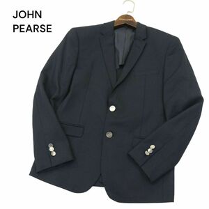 美品★ JOHN PEARSE ジョンピアース 通年 背抜き テーラード ジャケット ブレザー Sz.90Y4　メンズ ネイビー 紺ブレ　A4T02872_3#O