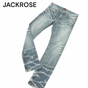 JACKROSE ジャックローズ 髭落ち ダメージ加工★ ストレッチ スキニー デニム パンツ ジーンズ Sz.29　メンズ　A4B01280_3#R