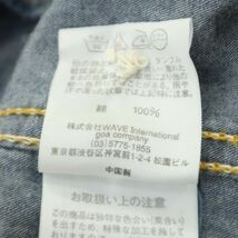 GOA ゴア 通年 USED加工★ スリム 長袖 ワーク ウォバッシュ ストライプ インディゴ デニム シャツ Sz.F.　メンズ　A4T02929_3#C_画像7