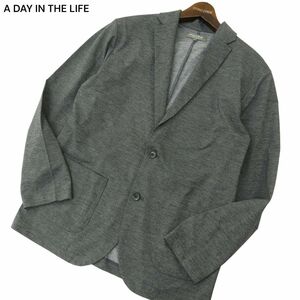 A DAY IN THE LIFE ユナイテッドアローズ 通年 メランジ★ ソフト アンコン テーラード ジャケット Sz.L　メンズ グレー　A4T02917_3#O