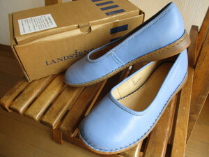 #[ unused ]LANDS'END/ Ran z end lady's stitch out bare- shoes blue 24cm