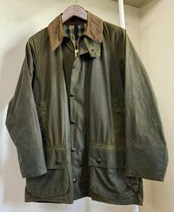 希少 80's 2crown初期 Barbour Beaufort バブアー ビューフォート C40 英国製 棒ジップ 黒金具 ヴィンテージ vintage 2crest 2warrant