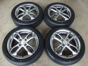 ホイール未使用品!! TWS BlackRacing LM100 5Jx15+45 100-4H + GRENLANDER COLO H01 165/55R15 4本セット 軽自動車