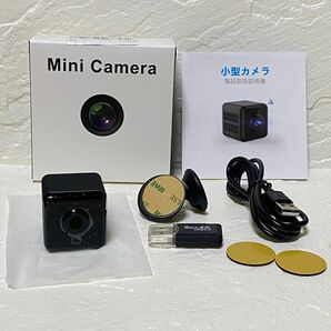 小型カメラ 防犯カメラ WIFI機能付き4K UHD 画質 録画 リモートモニタリング 動き検出 ナイトビジョン機能 広角 屋内 