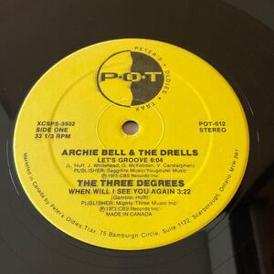 12インチ ARCHIE BELL & THE DRELLS - LET'S GROOVE/DIRTY OLD MAN/WHEN WILL I SEE YOU AGAIN