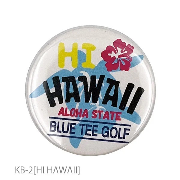 2③: 送料無料【KB-2(HI HAWAII)】ブルーティーゴルフ 缶バッヂマーカー 【AC-022】BLUE TEE GOLF CALIFORNIA