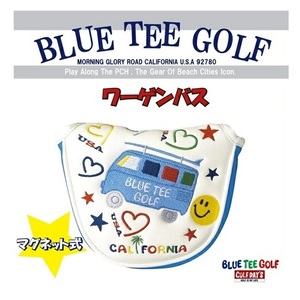 ■③アウトレット品・送料無料【ホワイト】ブルーティーゴルフ【ワーゲンバス】パターカバーマレット型 BLUE TEE GOLF California