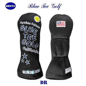 ■送料無料【DR:ブラック】ブルーティーゴルフ【メッシュ スマイル】ドライバー用ヘッドカバー BLUE TEE GOLF DHC-007
