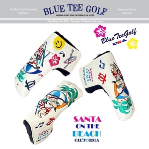 □ 送料無料 BPT-ブルーティーゴルフ 【サンタ オン ザビーチ SANTA ON THE BEACH】ブレード型用パターカバー BLUE TEE GOLF SHC-001