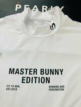 新品 パーリーゲイツ マスターバニー 差込起毛 ハイネック長袖カットソー(4)サイズM/白 MASTER BUNNY EDITION_画像3