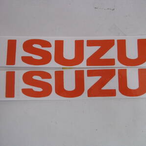 いすゞ ISUZUステッカー  オレンジ2枚セット 約１5.5cmの画像1