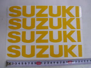 お買い得　スズキ　SUZUKI　24㎝　ステッカー　黄色　4枚セット