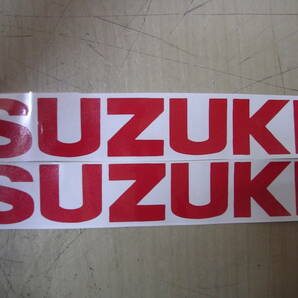 スズキ SUZUKI タンク カウル ステッカー 28㎝ 赤2枚かんたんの画像1