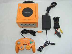 箱付き Nitendo 任天堂 ゲームキューブ DOL-001 オレンジ コントローラー メモリーカード59 ACアダプター AVケーブル付き GAMECUBE GC