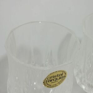 Cristal D'Arques クリスタルダルク ワイングラス ペア 高さ14.8cm 口径5.8cm 未使用シール付き 0318の画像4