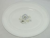 美品 WEDGWOOD ウェッジウッド GLEN MIST グレンミスト オーバルプレート 大 楕円皿 35.5cm ｘ 28.5cm 0327_画像1