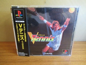 KM7006★PS Vテニス V TENNIS ケース説明書帯付 起動確認済み 研磨・クリーニング済み プレイステーション