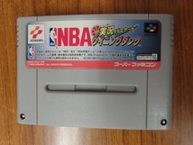 KME13679★SFCソフトのみ NBA 実況バスケット ウイニングダンク セーブデータ有り 起動確認済み クリーニング済み スーファミ_画像1