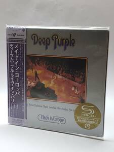 DEEP PURPLE/MADE IN EUROPE/ディープ・パープル・ライヴ・イン・パリ/メイド・イン・ヨーロッパ/国内盤SHM-CD/帯付/紙ジャケット仕様/廃盤