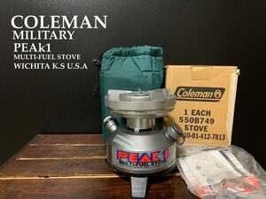 未使用☆コールマンColeman★ストーブ/STOVE★ミリタリー★軍放出モデル★PEAK1☆MULTI-FUEL 550B/シングルバーナー【ソフトケース等も有】