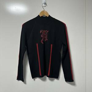 バレンザスポーツ VALENZA SPORTS セーター 長袖 40 L 黒 ブラック 赤 レッド ラインストーン (RF-030)