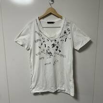 DSQUARED2 ディースクエアード イタリア製 半袖 Tシャツ ホワイト 白 メンズ XLサイズ (RF-121)_画像1