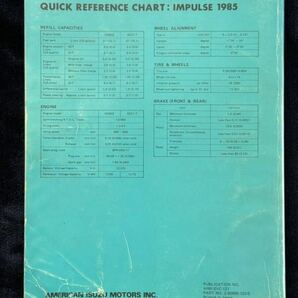 ISUZU IMPULSE (JR)1985 Workshop Manual アメリカ版 いすゞピアッツァ 整備書 JR130 JR120 の画像9