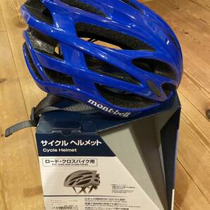 ☆モンベル サイクルヘルメット ブルー Sサイズ Mサイズ 54〜58㎝ mont-bell ロード クロス バイク 美品 の画像3
