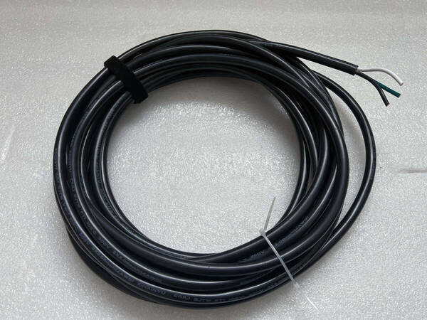 ★ビニルキャブタイヤ丸形コード 3芯 14AWG(2.08mm2) 3×2.08 10m 黒 ②　管理番号[F1-4034]