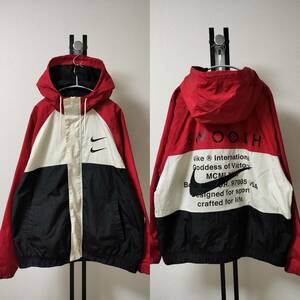 NIKE/ナイキ/SWOOSH HOODY WOVEN JACKET/ビッグスウッシュナイロンパーカー/ウーブン素材/SIZE XXL/ビッグシルエット