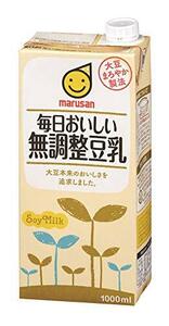 マルサン 毎日おいしい無調整豆乳 1000ml×6本