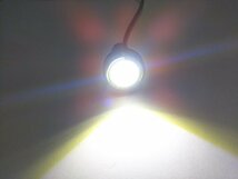 J'z court デイライト LED 防水 イーグルアイ 大玉 23ｍｍ 10個セット 12V 埋め込み (ホワイト/_画像4