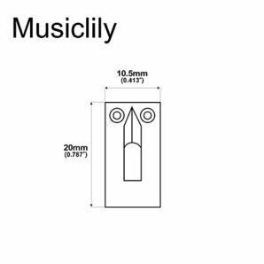 Musiclily 10.5ｍmピッチ 金属合金製サドル ストラト/テレキャスターエレキギター用、ブラック(6個セット)の画像2