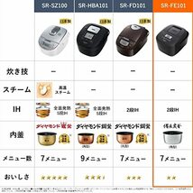 パナソニック 炊飯器 5.5合 2段IH シンプルデザイン 備長炭釜 ブラック SR-FE101-K_画像7