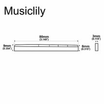 Musiclily 牛骨製6弦クラシックギター用スロット付サドル DJ-08 80x3x9/8mm(2個入)_画像2