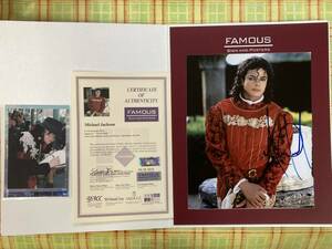  Michael * Jackson with autograph photo 8x10 COA certificate attaching super-beauty goods 