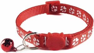  special price!! lovely cat necklace safety buckle ( red )