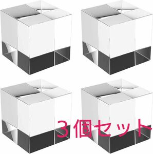アクリルキューブ ３個入 立方体 透明 クリア カット入り 4cm四方 展示用品 ディスプレイ プレゼント きれい インテリア