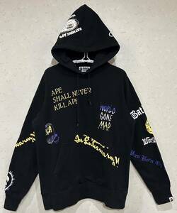 ＊アベイシングエイプ A BATHING APE マルチプリント プルオーバーパーカー L　　　　　　　　BJBD.C