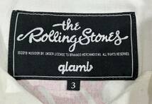 ＊グラム glamb × ローリングストーンズ The Rolling Stones レーヨン 総柄 オープンカラーシャツ トップス 3　　　　　　　　　BJBD.C_画像4