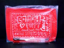 【新品!!】 COACH コーチ POPPY マルチケース & ペン 2本セット ポピー ポーチ 黒 赤 MORE モア 2009年 7月号 付録 非売品_画像2