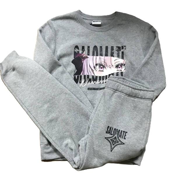 新品 タグ付き にじさんじ パジャマ 上下セット メンズM グレー