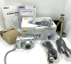 10683★カメラ デジタルカメラ Nikon COOLPIX L1 NIKKOR 5X OPTICAL ZOOM 6.3-31.4㎜ 1:2.9-5.0 単3形電池使用 デジカメ ニコン シルバー