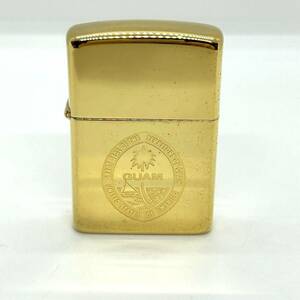 10905★ZIPPO GUAM グアム ジッポ ジッポー 1988年製 ゴールドカラー オイルライター lighter 喫煙具 E Ⅳ 小傷程度 火花確認済み 希少