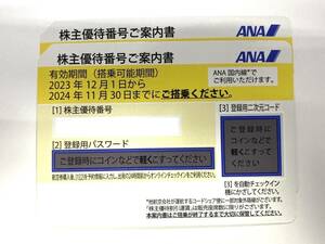 11222★2枚 ANA 株主優待券 番号通知のみ 全日空 2024年11月30日まで ご搭乗分 コード通知のみ 発送なし 黄色 2枚の価格です 航空券 割引券