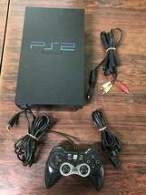 SONY PlayStation2 PS2 console SCPH-18000 controller set tested ソニー プレステ2 本体 コントローラ 動作確認済 D410_画像1