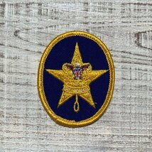 【6.4㎝×5.1㎝】BSA 星 楕円形 刺繍ワッペン 青×黄色■ビンテージ オールド レトロ アメリカ古着 パッチ ボーイスカウト_画像1